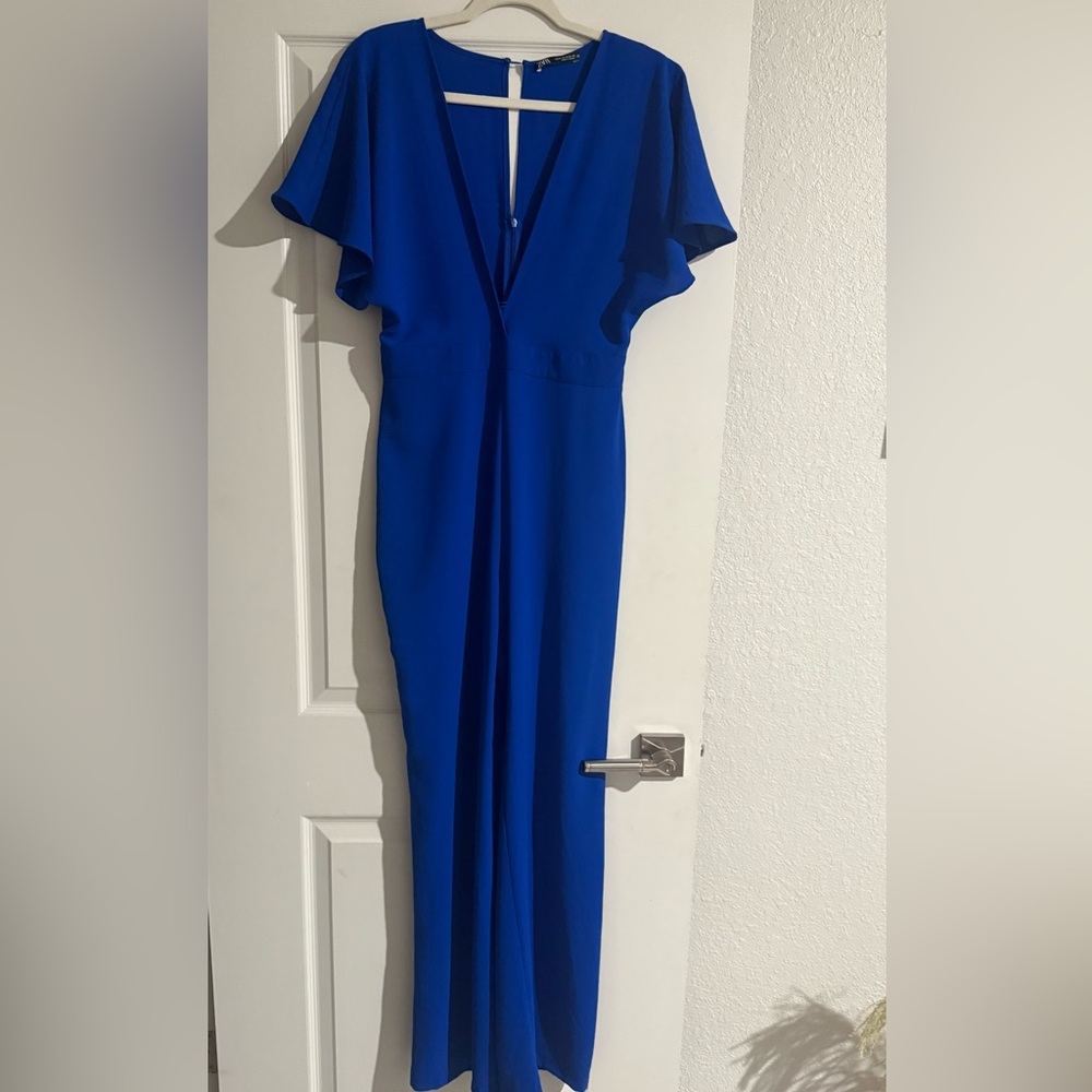 Zara Royal Blue Maxi Jumpsuit